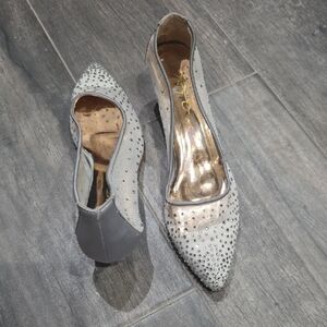 XYD Silver Studded Women's Flats